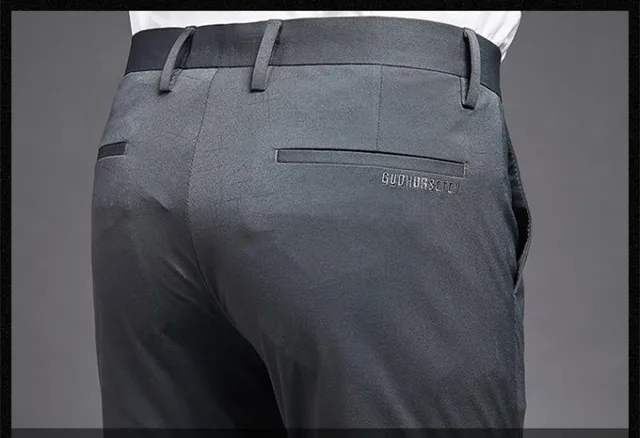 Ice Silk Elastic Slim Pants Youth Men 