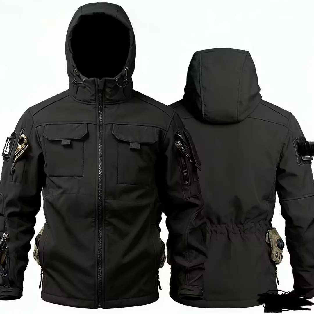 Autumn and Winter Softshell Tactical Windbreaker Waterproof Outdoor Jacket Waterproof Jacket Men