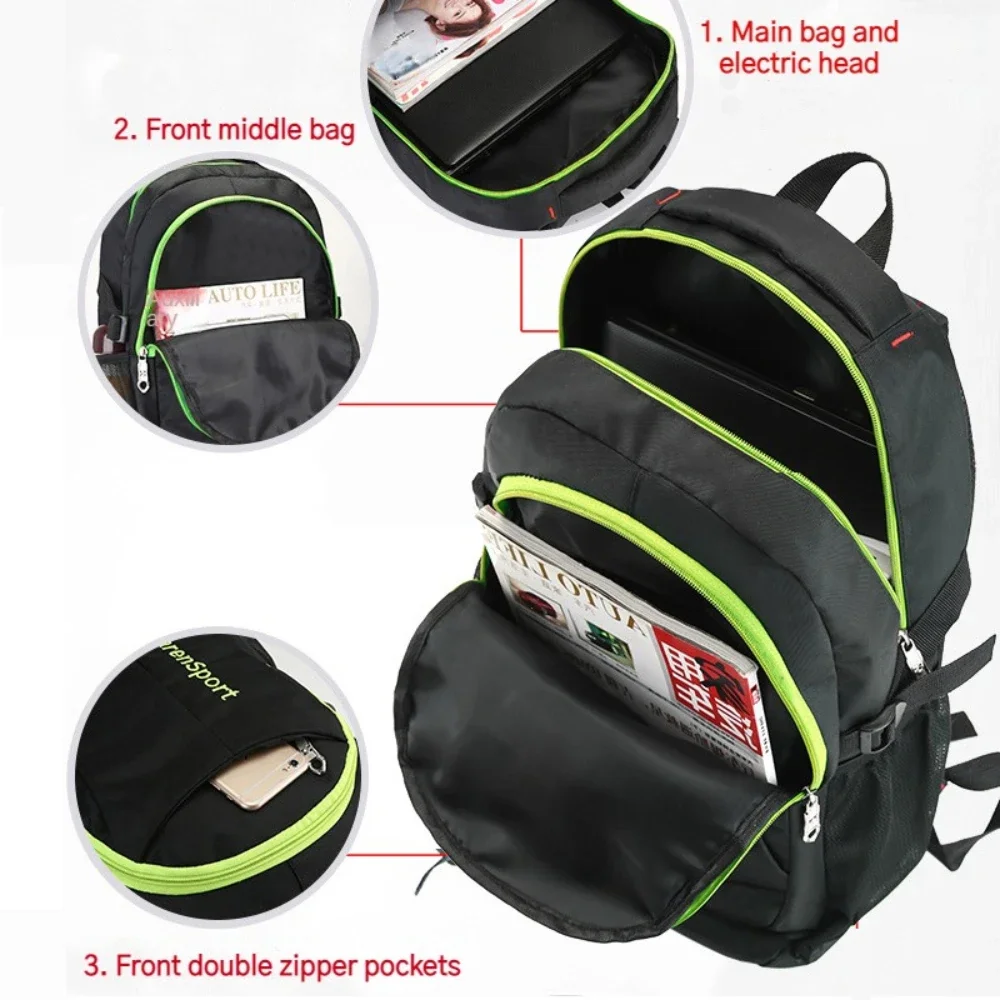 Oxford Shoulder Backpack Fashion Lightweight Waterproof Travel Laptop Rucksack Large Capacity Wear-resistant Student School Bag 5