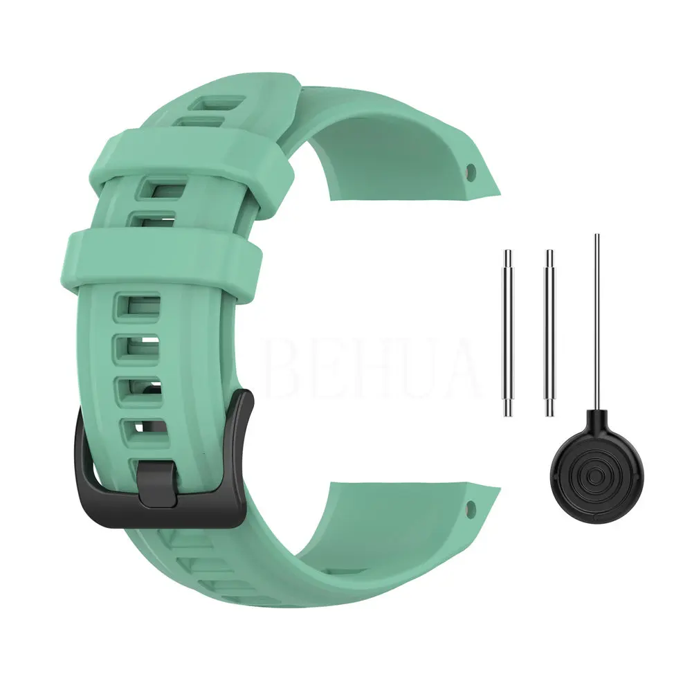 Durable Silicone Fashion Wristband with Black Buckle - Smart Watch Strap Accessories
