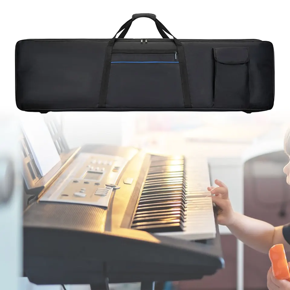 Housse Pour Clavier 61 Touches - Étui Protection Piano Électronique Oxford Imperméable Noir, Portable Et Durable