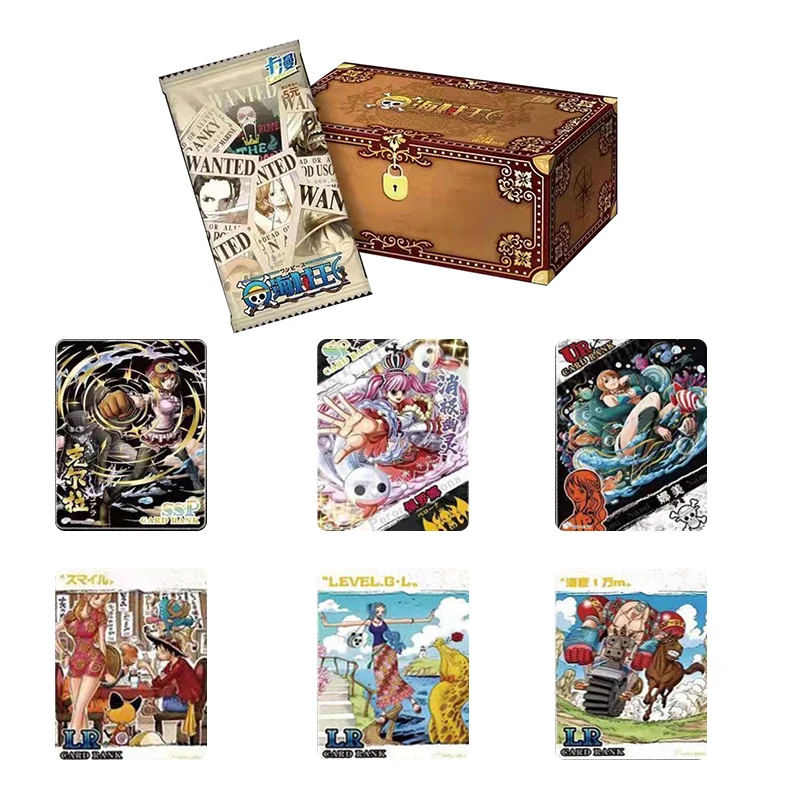 1BOX One Piece Collection Box Promo Pack Anime Cards Christma Playing Board  Zoro Luffy Nami Christmas Gift Child Toys