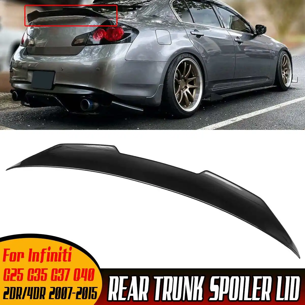 Psm Style Car Rear Trunk Spoiler Wing Lip Boot Wing Lip For Infiniti