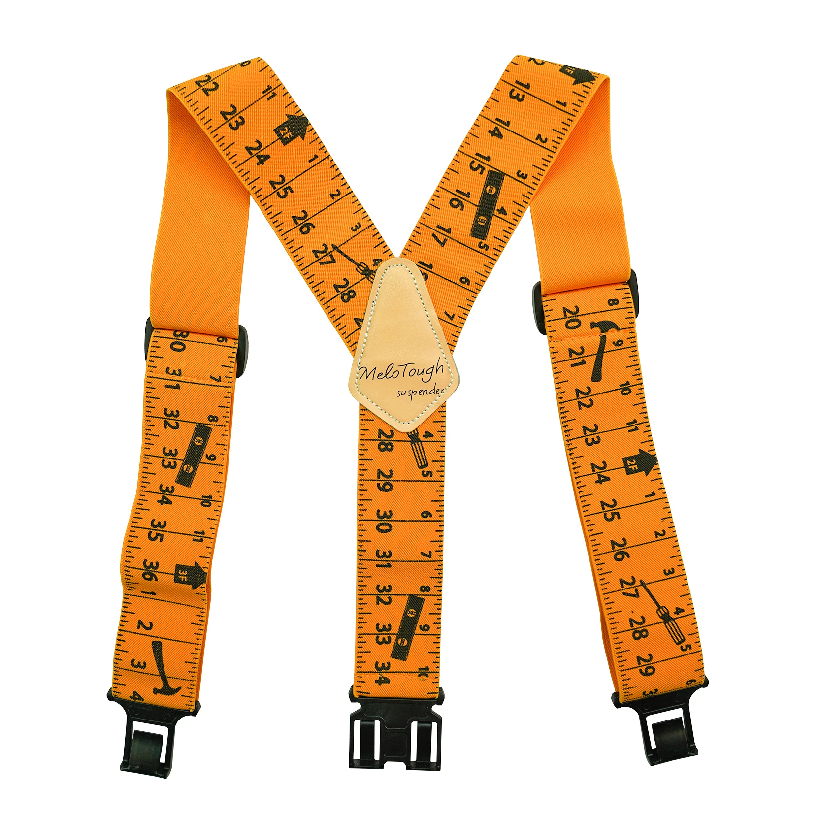 MELOTOUGH Men's Suspenders Fully Elastic 2 Inch Wide Y Back Work Suspenders Heavy Duty Tape