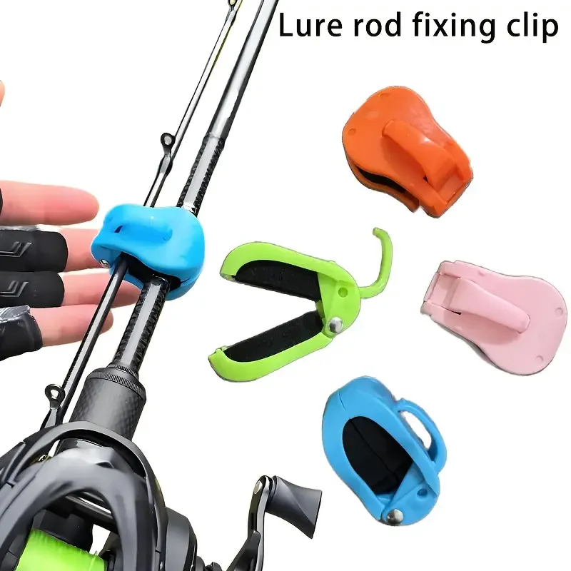 2pcs Quick-Attach Fishing Rod Clip - Tool-Free 1-Hand Holder for 2-Piece Freshwater Rods, Secure Grip Tackle Organizer 2