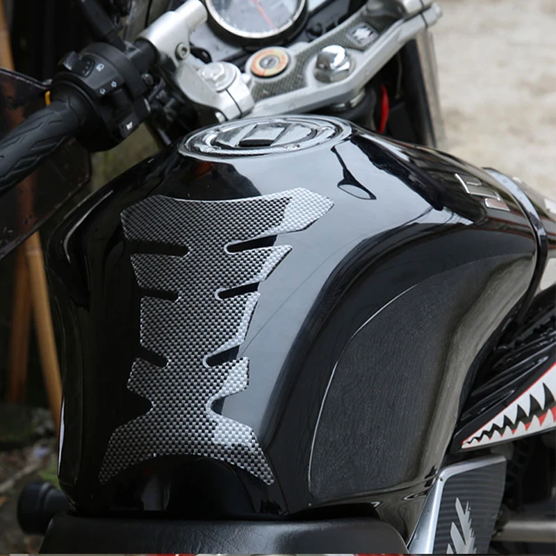 Autocollant Moto Autocollant Réservoir Moto - Flamme Arête De Poisson 3D Or Protection Réservoir Flamme 3D