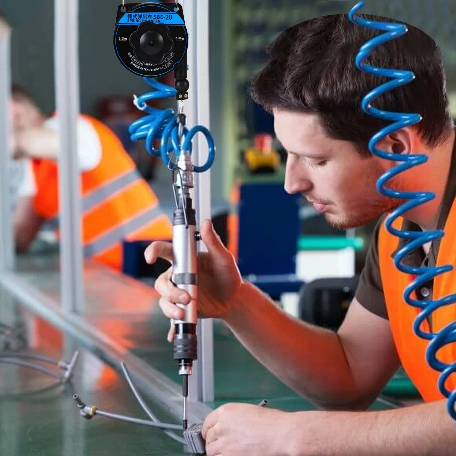 SBD-12/20 Industrial Grade Spring Balancer 0.5kg-2kg Screwdriver Hanging Tool Multipurpose Retractable Spring Balancer