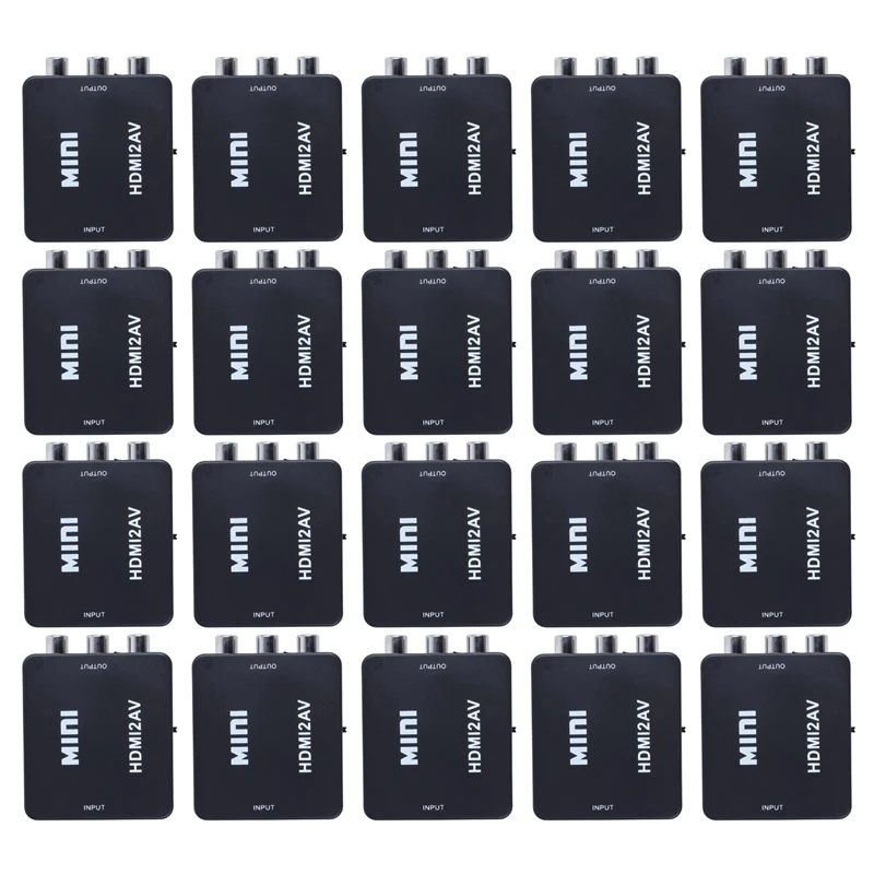

20X MINI To 3RCA CVBS Composite Video AV Converter Adapter TV PS3 VHS VCR DVD Black