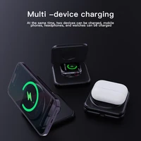 15W Magnetic Wireless Charger 3 in 1 Fast Charging Station Foldable Phone Holder Stand for iPhone 14 13 12 Apple Watch Airpods - Image 3