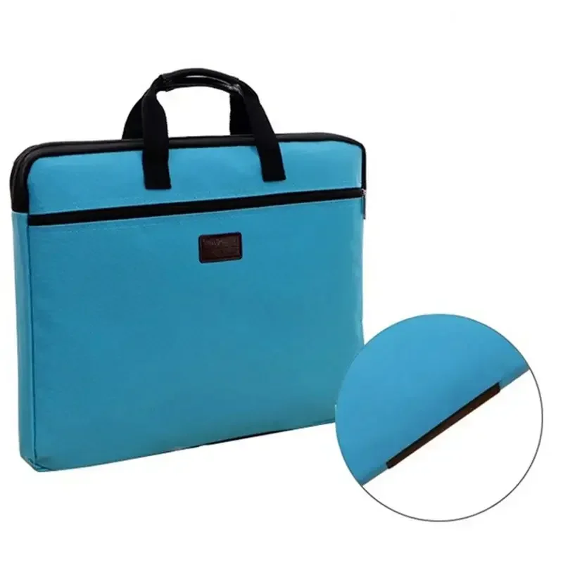 Canvas Zipper Handbag Paper Documents Storage Bag A4 File Folder