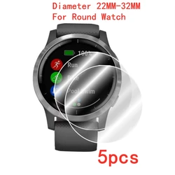 Versatile Hydrogel Film Screen Protector Set for Round Watches (5 Pieces)