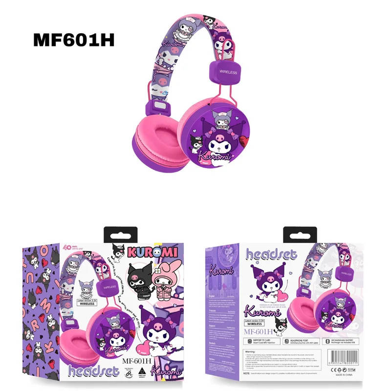 New Disney Spider Man Stitch Wireless Earphones Bluetooth Surround Sound Stereo Foldable Earphones Laptop