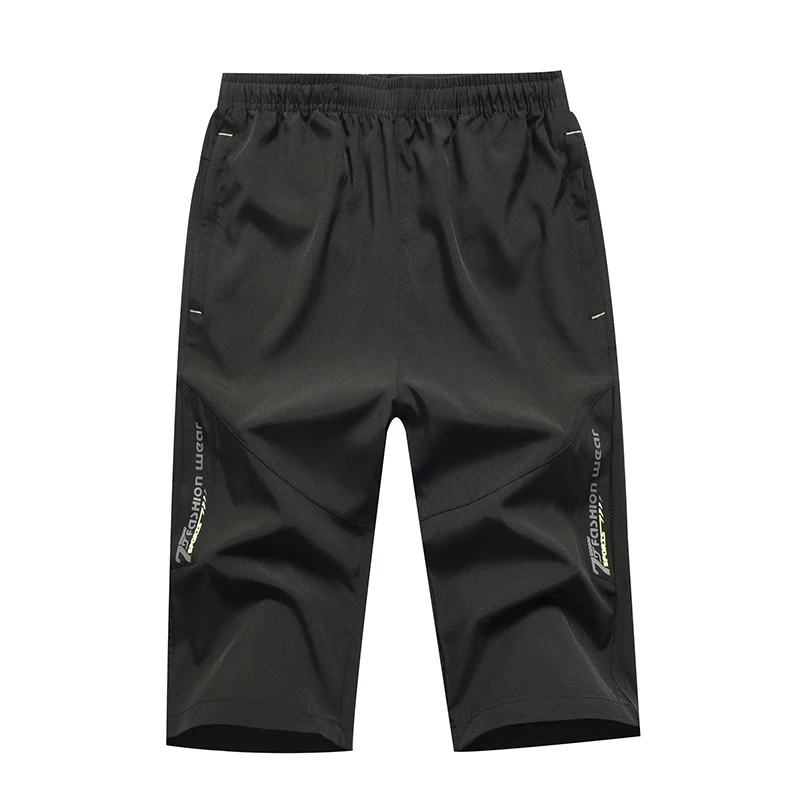 

Quick Dry Calf-length Pants Men Elastic Waist Mens Summer Beach Short Clothing High Quality Short Homme Casual Brand Pants C207