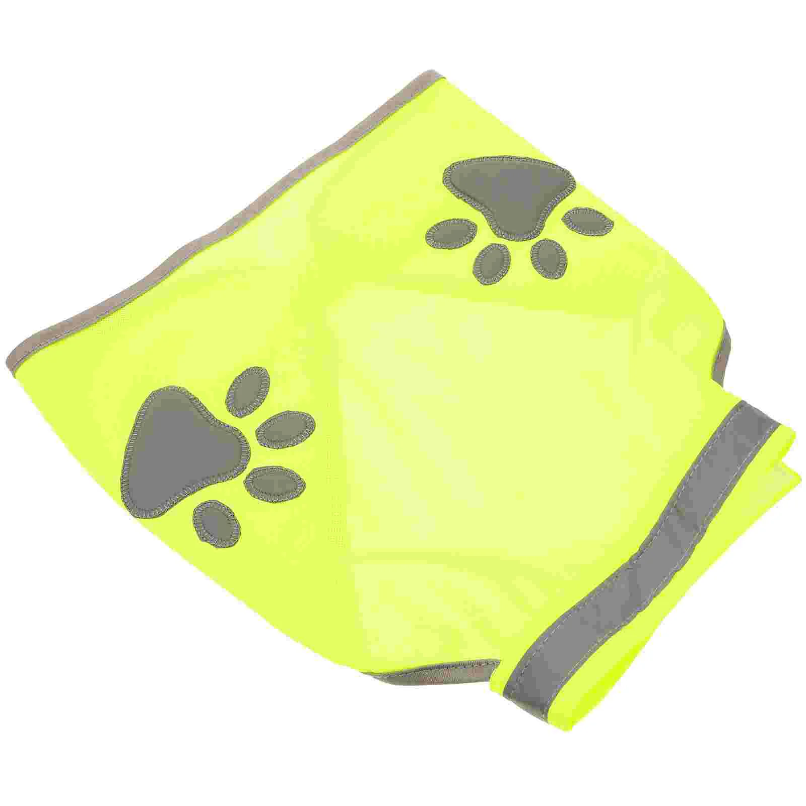 

Pet Reflective Vest Safety Vest With Dog Paw Pattern Reflective Pet Coat Breathable Dog Clothes (M)