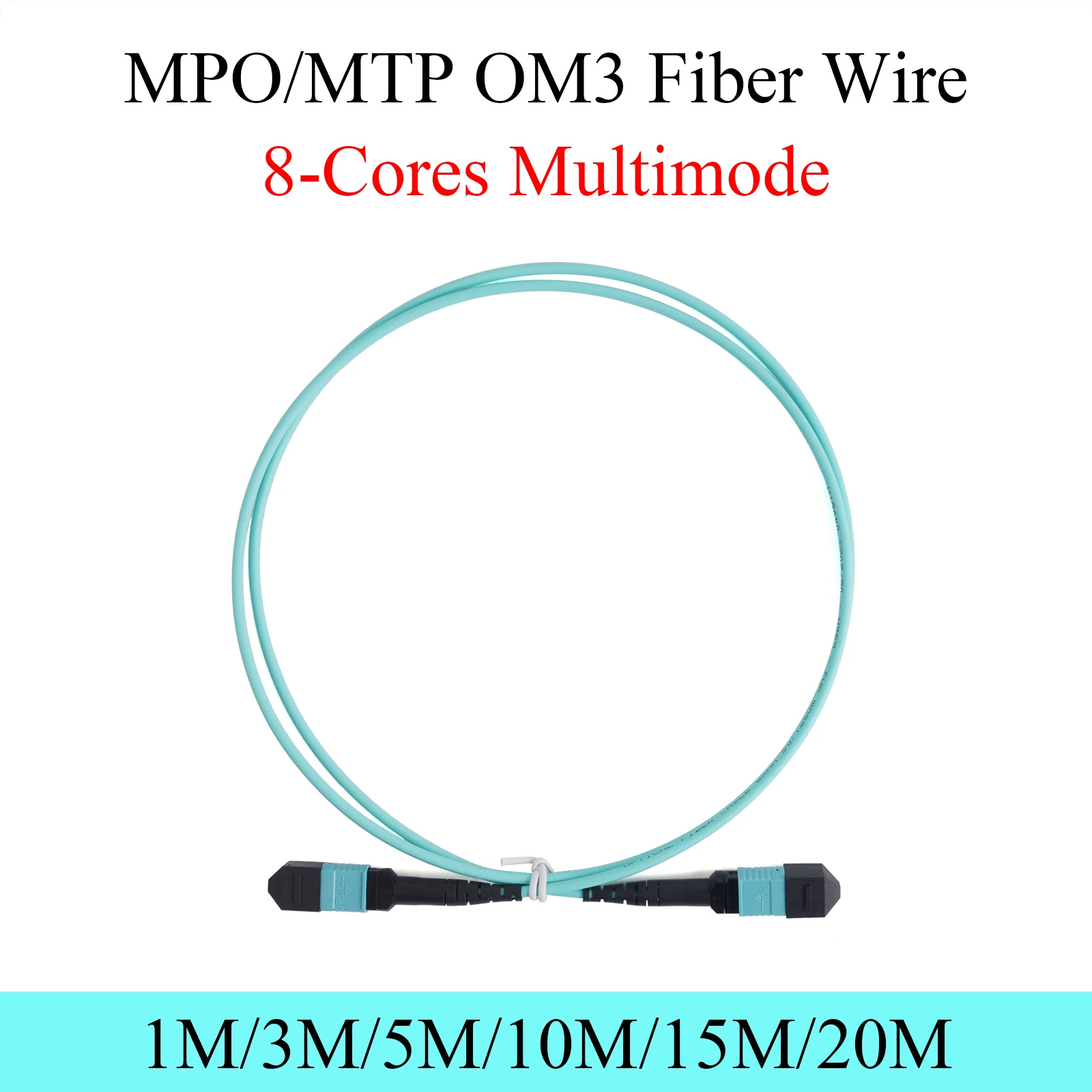 Fiber Optic Cable 100G MPO OM3 Multimode 8Cores APC UPC Female to Female Type A/B/C Sequence 1/3/5/10/15/20M