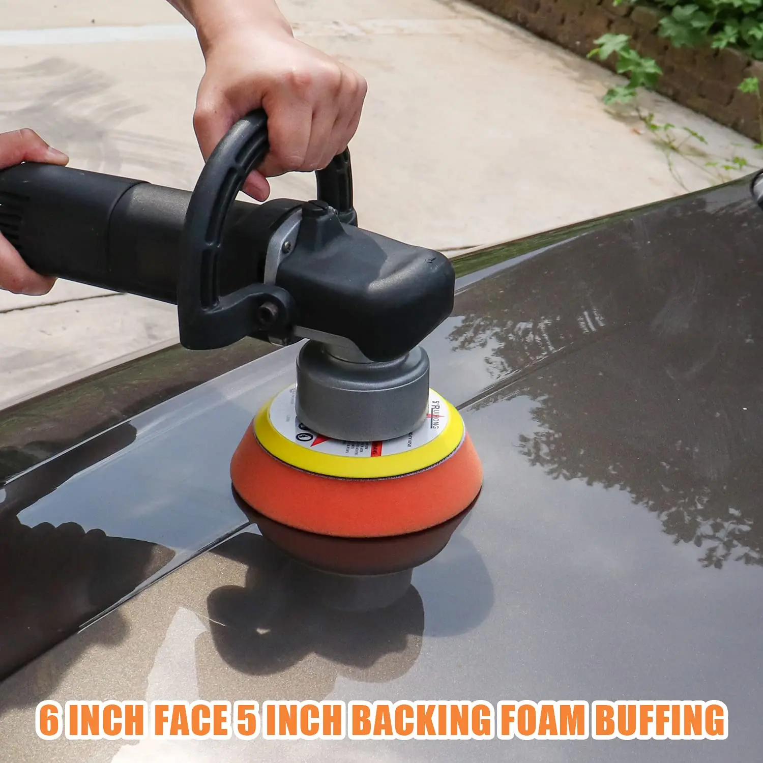 5 Pcs 6 Inch Foam Buffer Polisher Pads Kit Buffing & Polishing Pad Car Sponge Buffering Wheels for Polishing & Waxing Fit Drill 5