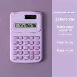Chic Cartoon Mini Calculator - Fresh, Cute, and Fashionable Palm - Sized Design (Purple)