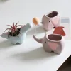 Creative Flower Shape Plant Pot Ceramic Pots for Flowers Cartoon Elephant Dinosaur Succulent Pot Cute Home Decor Maceta Casa 1