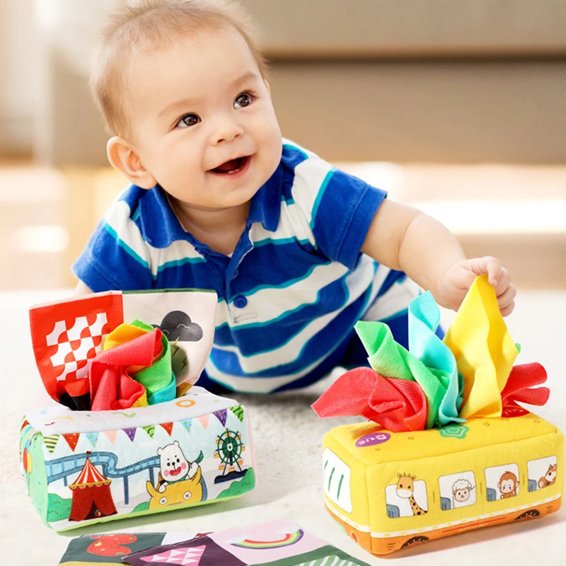 Menselijk ras Zullen Broers en zussen Baby Pull Langs Tissue Doos Speelgoed Montessori Baby Speelgoed 6 18 Maanden  Leren Educatief Zintuiglijke Speelgoed Voor Jongens Meisjes Baby 'S games|  | - AliExpress