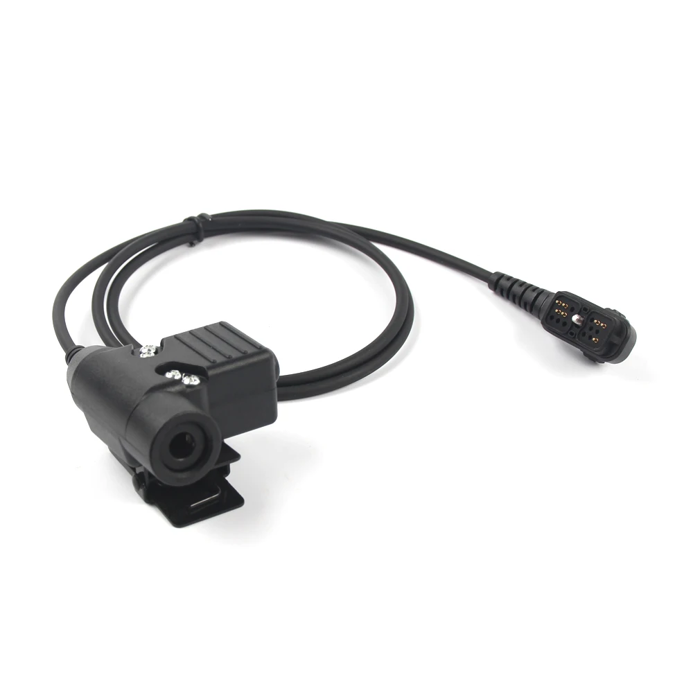 U94 PTT+black Tactical Headset and Noise Reduction Hearing Protection Shooting Headphone for Hytera Walkie Talkie Earpiece PD780