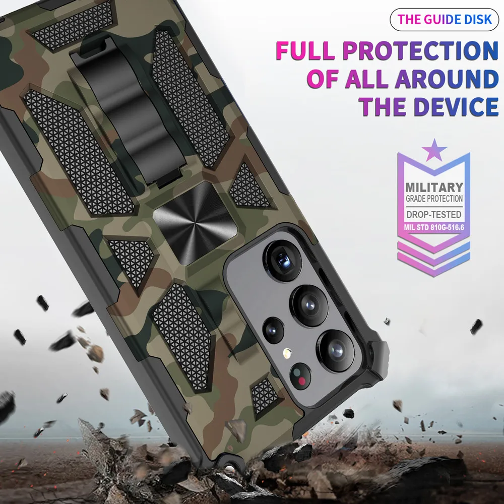 Rugged Military Camouflage Shockproof Case with Kickstand Cover