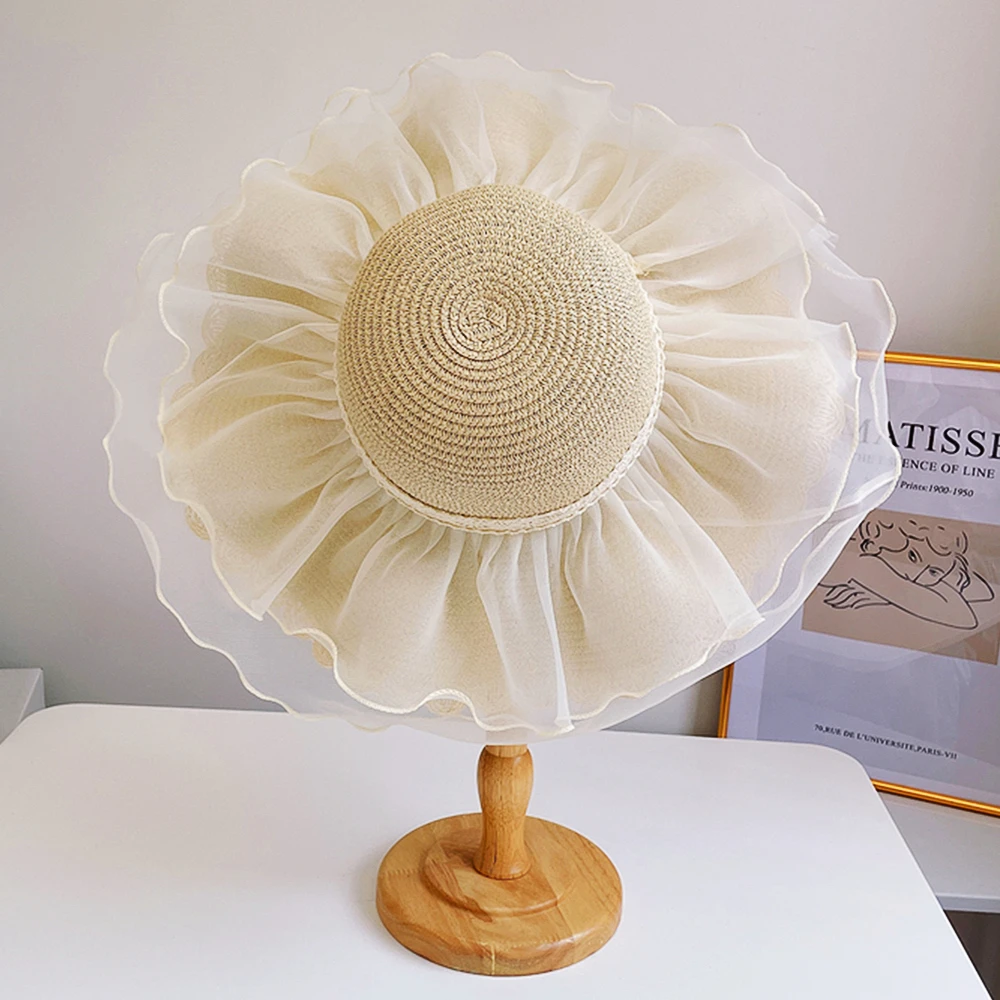 

Straw hat children's summer seaside big brim beach hat big edge sunscreen hat everything shading fashion children fisherman hat