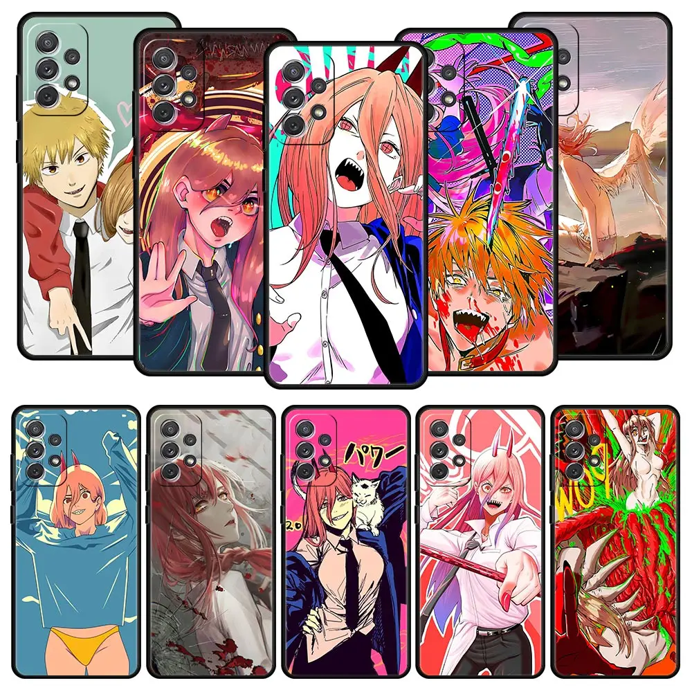 Chainsaw Man Cute Cartoon Phone Case For Samsung Galaxy A73 A53 A33 5g A13 A23 A21s A03s A11 A31