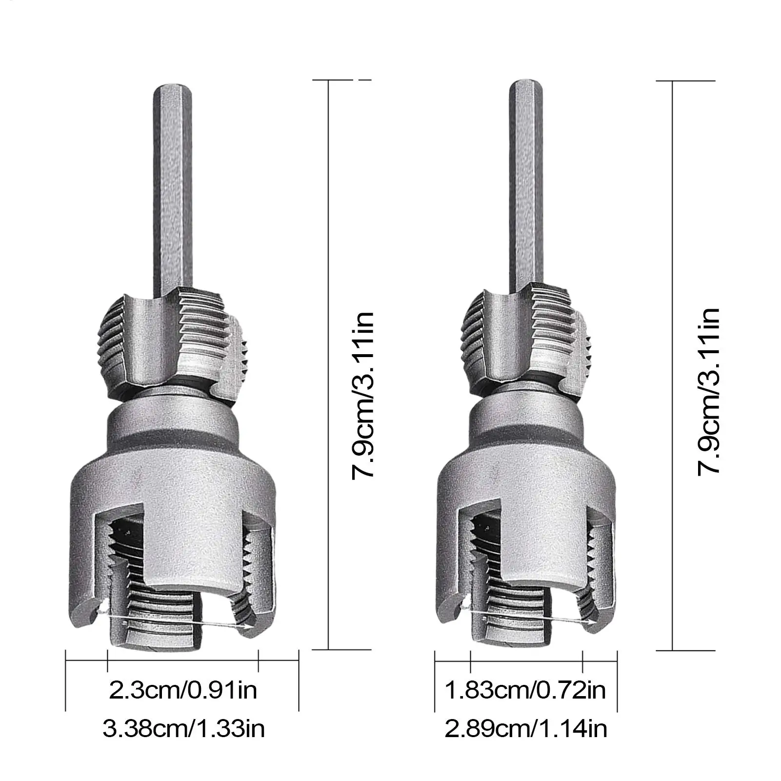 PVC Threading Tool Electric Pipe Threader External Cutter 1/2 & 3/4 Dies for Wood Hose Electric Drill Metal Craft Home Repair