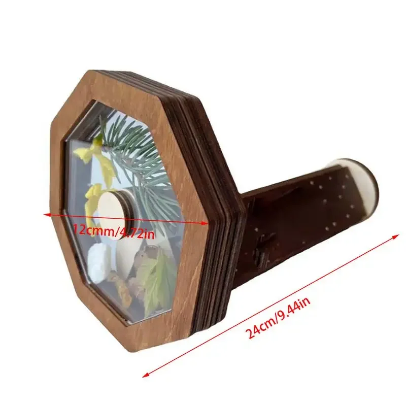 3D filled wooden kaleidoscope kit for children DIY kaleidoscope toy glasses assembly kit suitable for nature enthusiasts toys