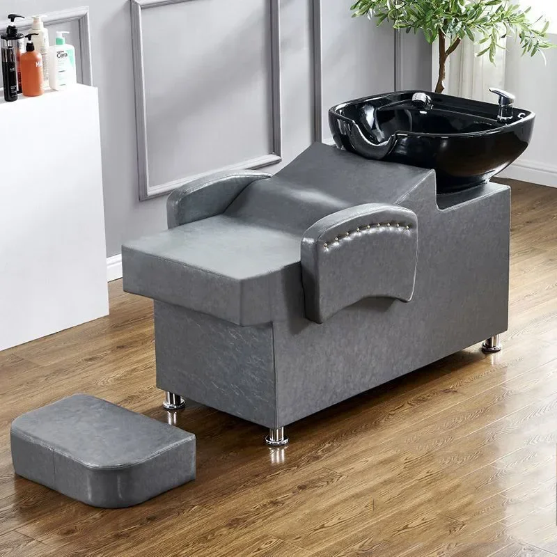 Massage Shampoo Chair Hair Salon Lounge Portable Luxury Hair Wash Chair Shower Head Therapy Behandelstoel Salon Furniture MQ50XF massage stylist shampoo chair hair salon portable thai spa sink hair wash chair luxury silla peluqueria salon furniture mq50xf