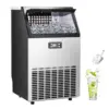 Ice Maker, 100Lbs/Day, Stainless Steel Ice Machine with 48 Lbs Capacity, Ideal for Restaurant, Bars, Home 1