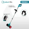 YOFIDRA Electric Lawn Mower Cordless Foldable Adjustable Trimmer Efficient Garden Pruning Cutting Power Tools For Makita 18V Bat 3