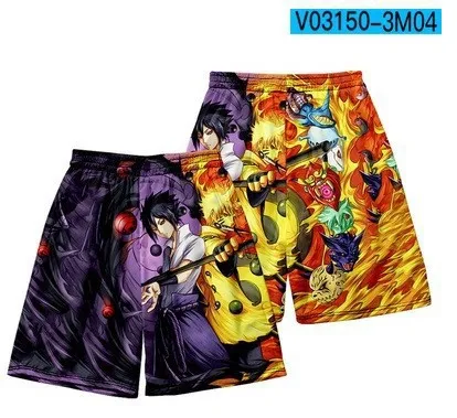 thumbnail image 1 of Pantalones cortos con estampado digital 3D de anime ONE Piece Monkey D Luffy Roronoa Zoro Ace Edward Newgate Kaidou, pantalones cortos casuales holgados para playa, 1 of 5