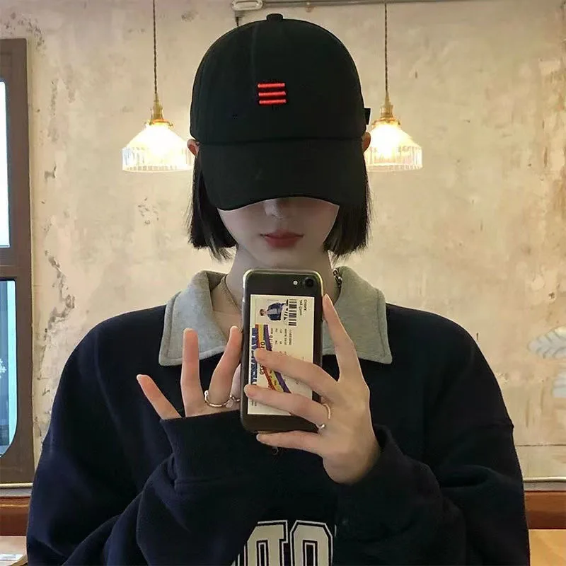 Korean Version simple three horizontal bars embroidered Summer Baseball Men Women's fashion leisure sunshade Cap Sports Sun Hats Baseball Caps