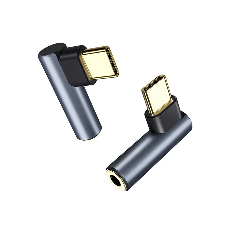 90 Gradi Tipo C A 3.5Mm Jack Aux Audio Dac Adattatore Per Auricolari Cavo Audio Per Cuffie Usb C Per Telefono Huawei P20 P30 Xiaomi Type-C
