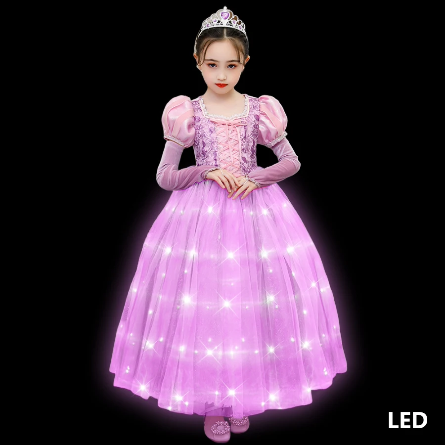Costume da principessa fantasia estiva per ragazze Rapunzel per