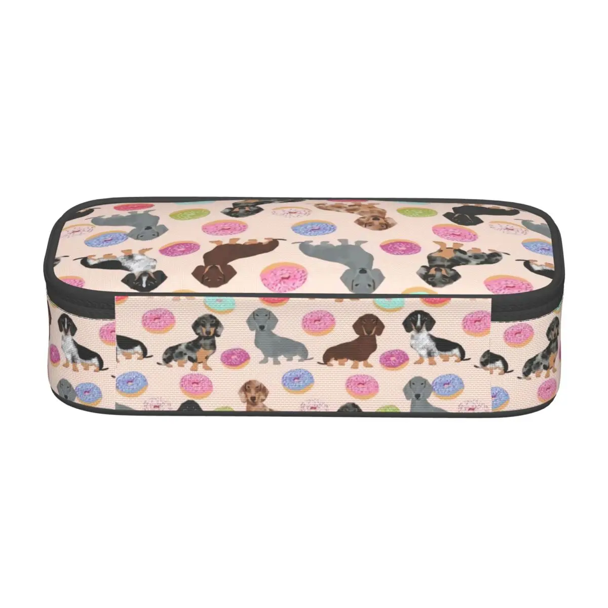 Dachshund Badger Dog Florals Cute Pencil Cases Large Capacity Sausage Animal Pencil Bag Pouch Students Stationery