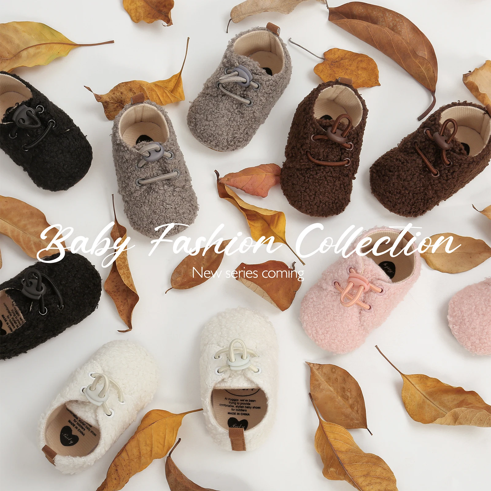 ma&baby 0-18M Warm Plush Baby Shoes Cute Newborn Infant Baby Boy Girl Crib Shoes Fall Winter First Walkers