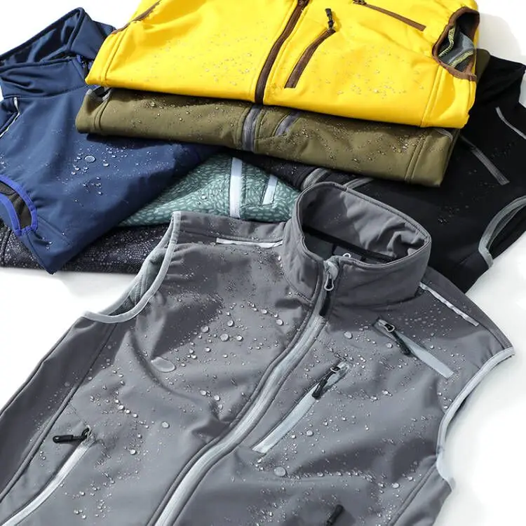 남성용 야외 하이킹 조끼 양털 Softshell 스포츠 겨울 열 따뜻한 조끼 방수 방풍 낚시 여행 골프 조끼