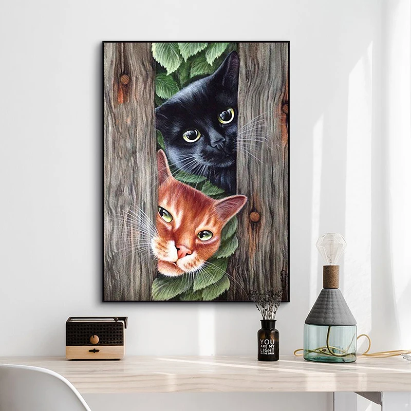 5D DIY diamond painting flowers and cats animals full diamond mosaic art flowers cats painting collection home decor pai