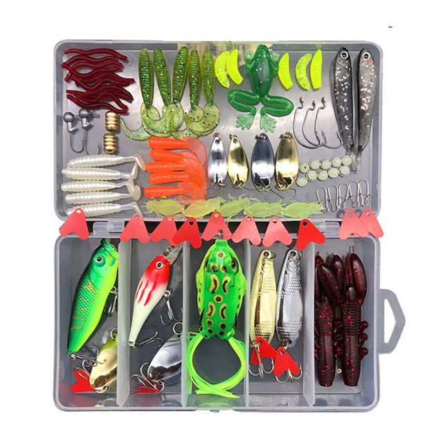 20Pcs fishing spoon rigs bait kit portable fish lure Making Kit