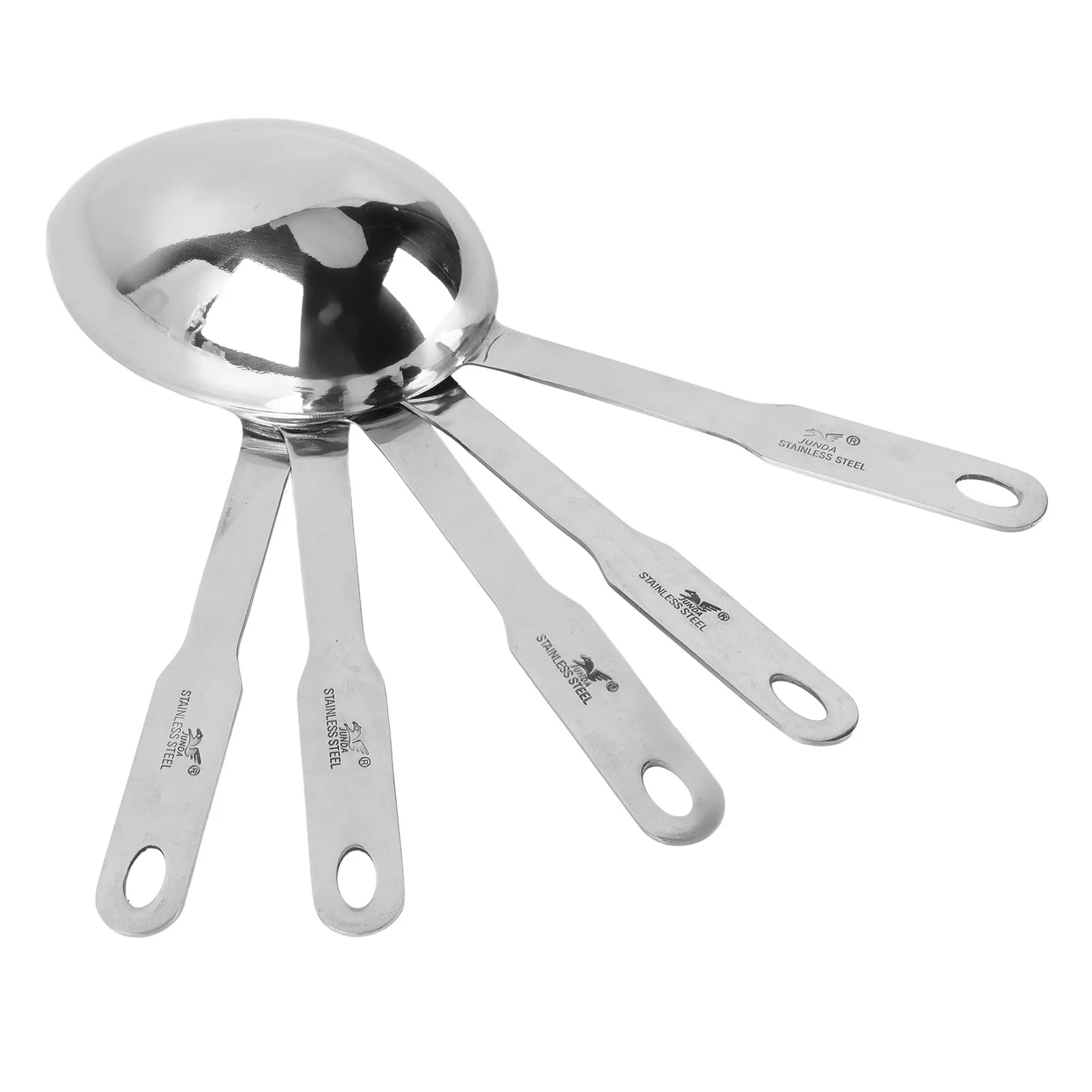 Spoon Dishwasher Safe Long Handle Spoon Rounded Edges One Piece Molding Bright Surface Stainless Steel for Kitchen