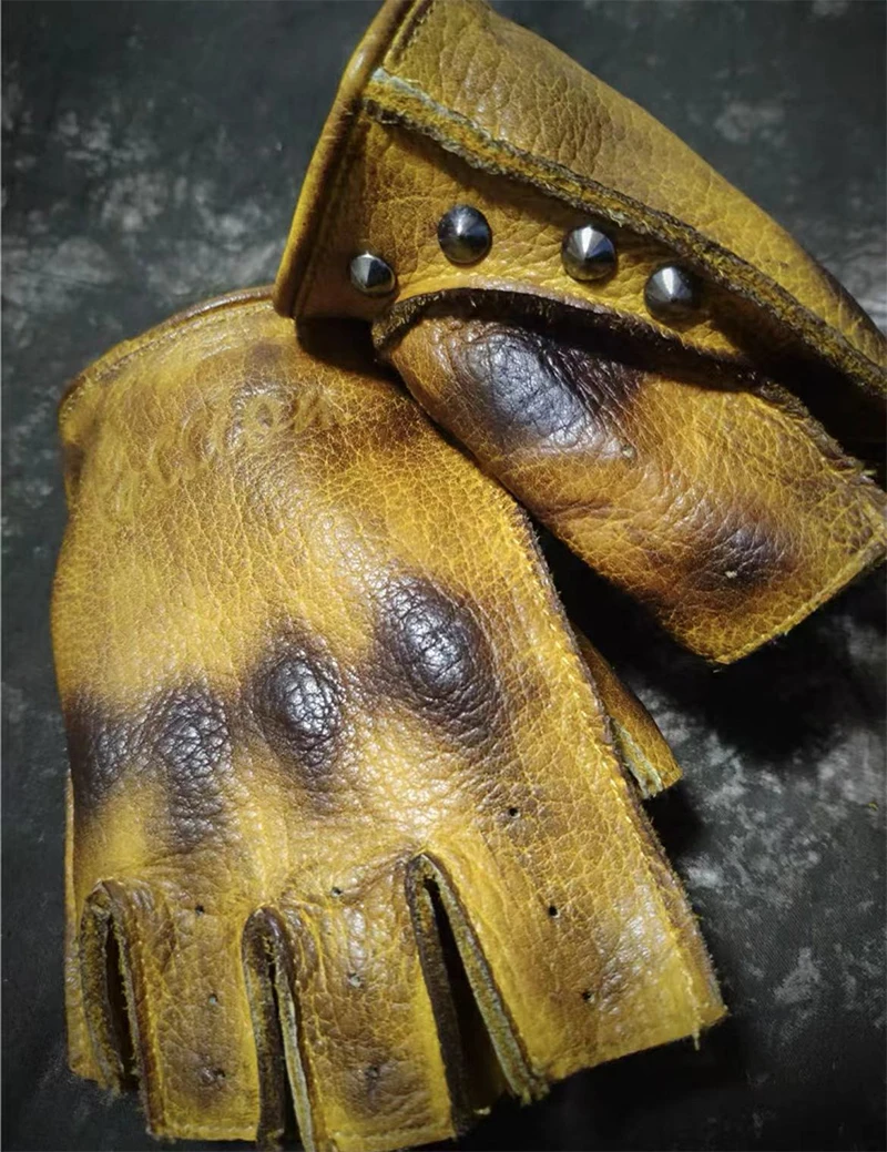 Artificial Leather Half-Finger Gloves - Image 3