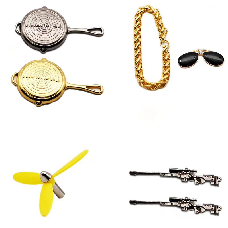 

Motorcycle Bicycle Ornament Duck Accessories Weapon Sunglasses Gold Chain Strap Propeller Pan for Car Dashboard Bike Decoration