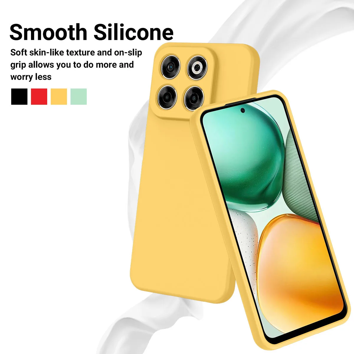 Ultra-Thin Silicone Anti-Fall Case with Soft Skin-Feel and Shockproof Bumper