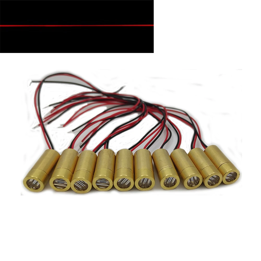 MINI 650nm 5mW 9mm Red Dot Line Cross Laser Head Laser Positioning Lamp Semiconductor Module 10pcs