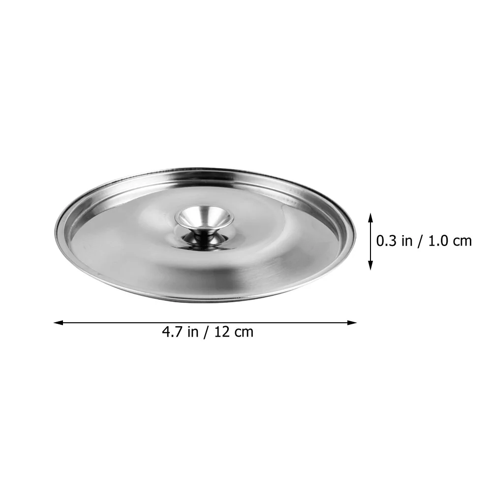 4 Pcs Stainless Steel Sauce Jar Covers Universal Pan Lid Oil Pot Lids Kitchen Cookware Parts Seasoning Containers Spice Jars