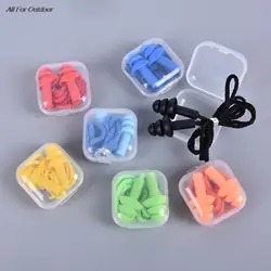 Swimming Silicone Ear Plugs Sleep Earplugs Noise Reduction Swimming Earplugs With Rope Underwater Ear Plugs