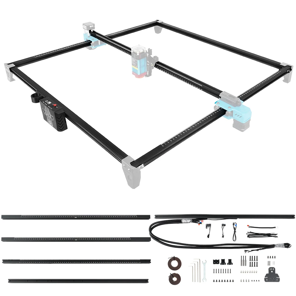 Dwa drzewa grawerowanie laserowe aluminiowa rama profilowa 600x600mm grawer laserowy zestaw ulepszeń dla TTS-55 TTS-10 części laserowe Pro CNC