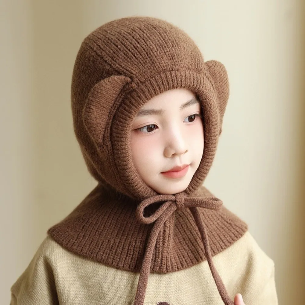 Polyester Fiber Kids Ear Protection Beanie Hat